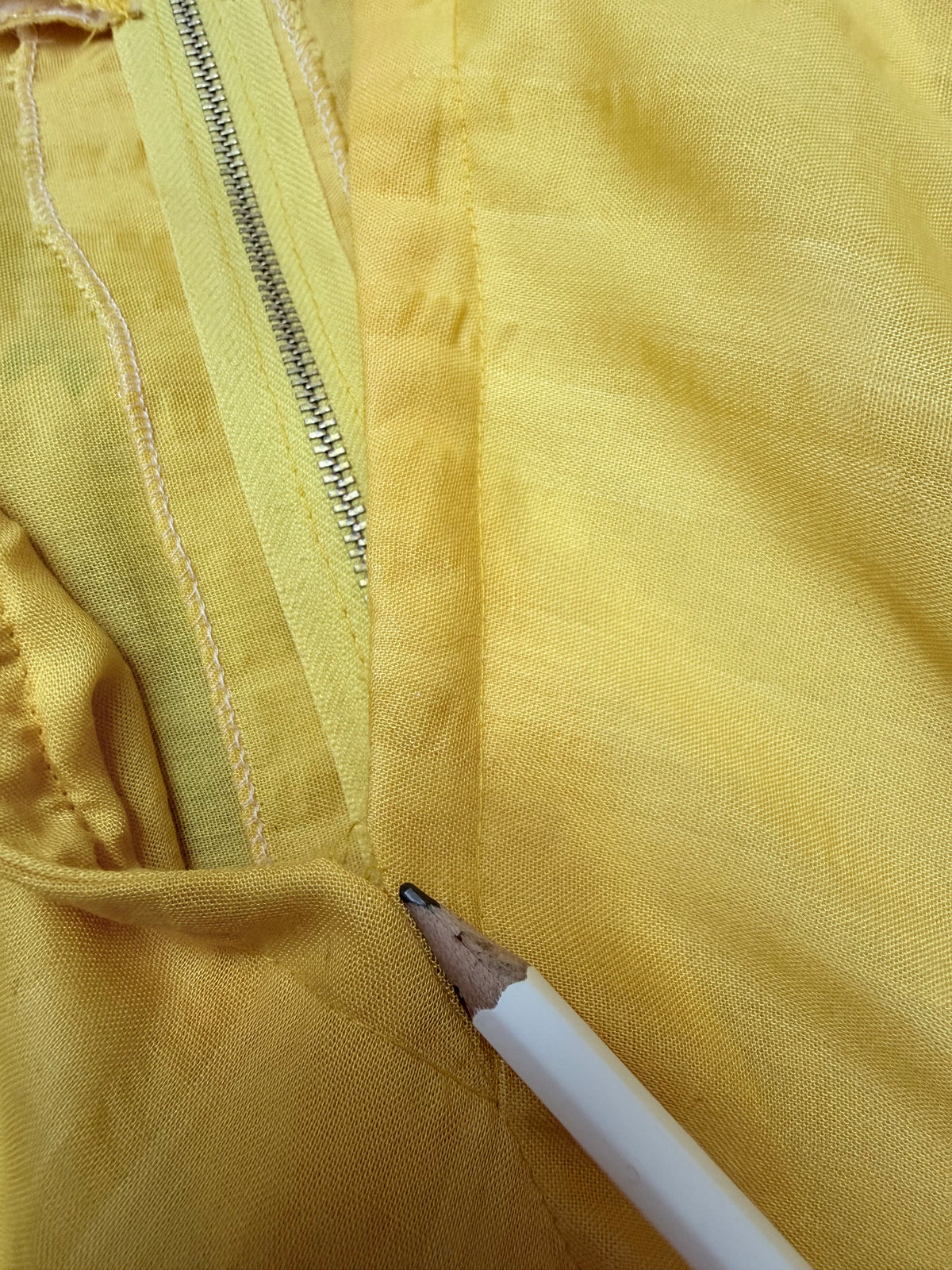 Incredibly Rare Jean Varon 1960s Yellow Peplum Maxi Dress