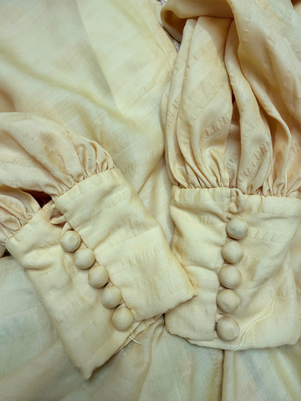 Incredibly Rare Jean Varon 1960s Yellow Peplum Maxi Dress