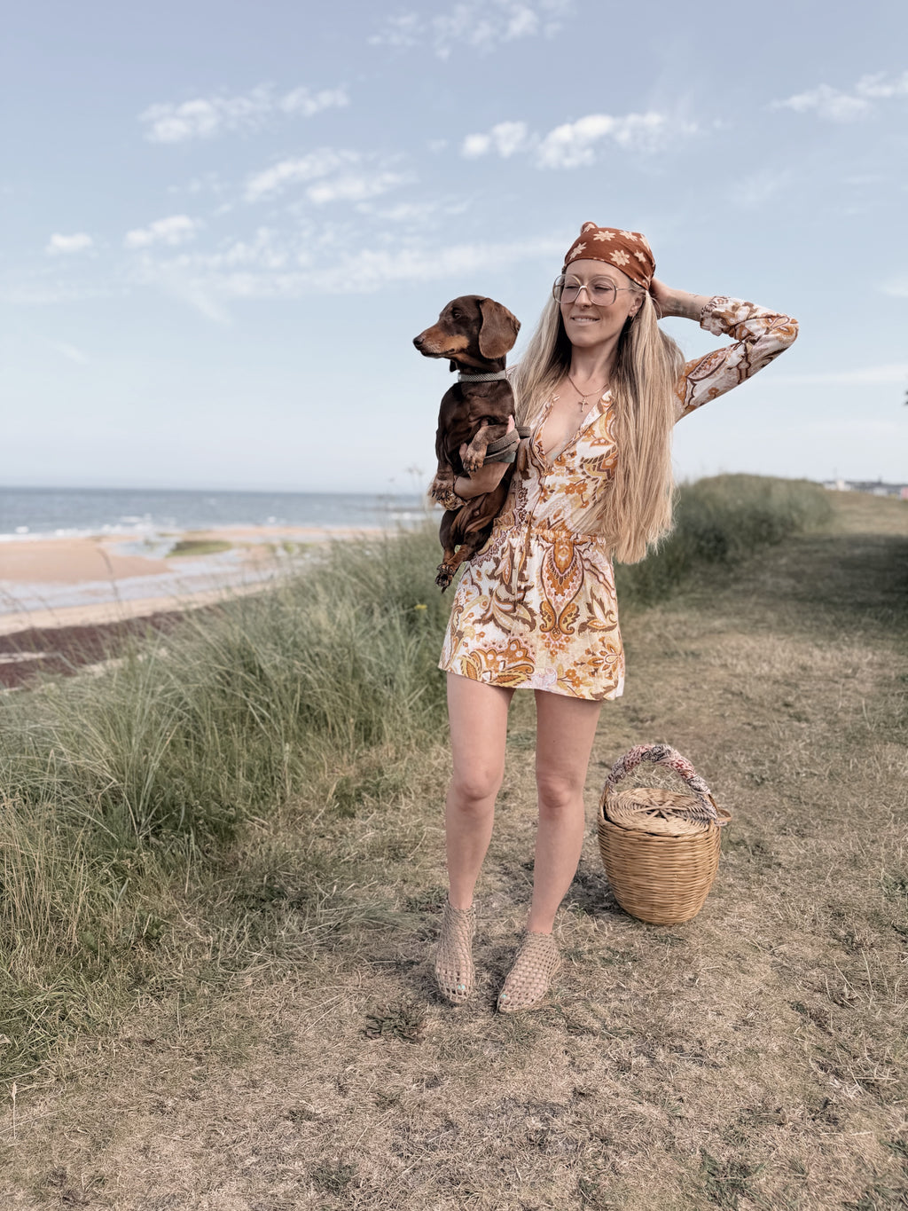Indian Block Print Boho Cotton Headscarf | The Star