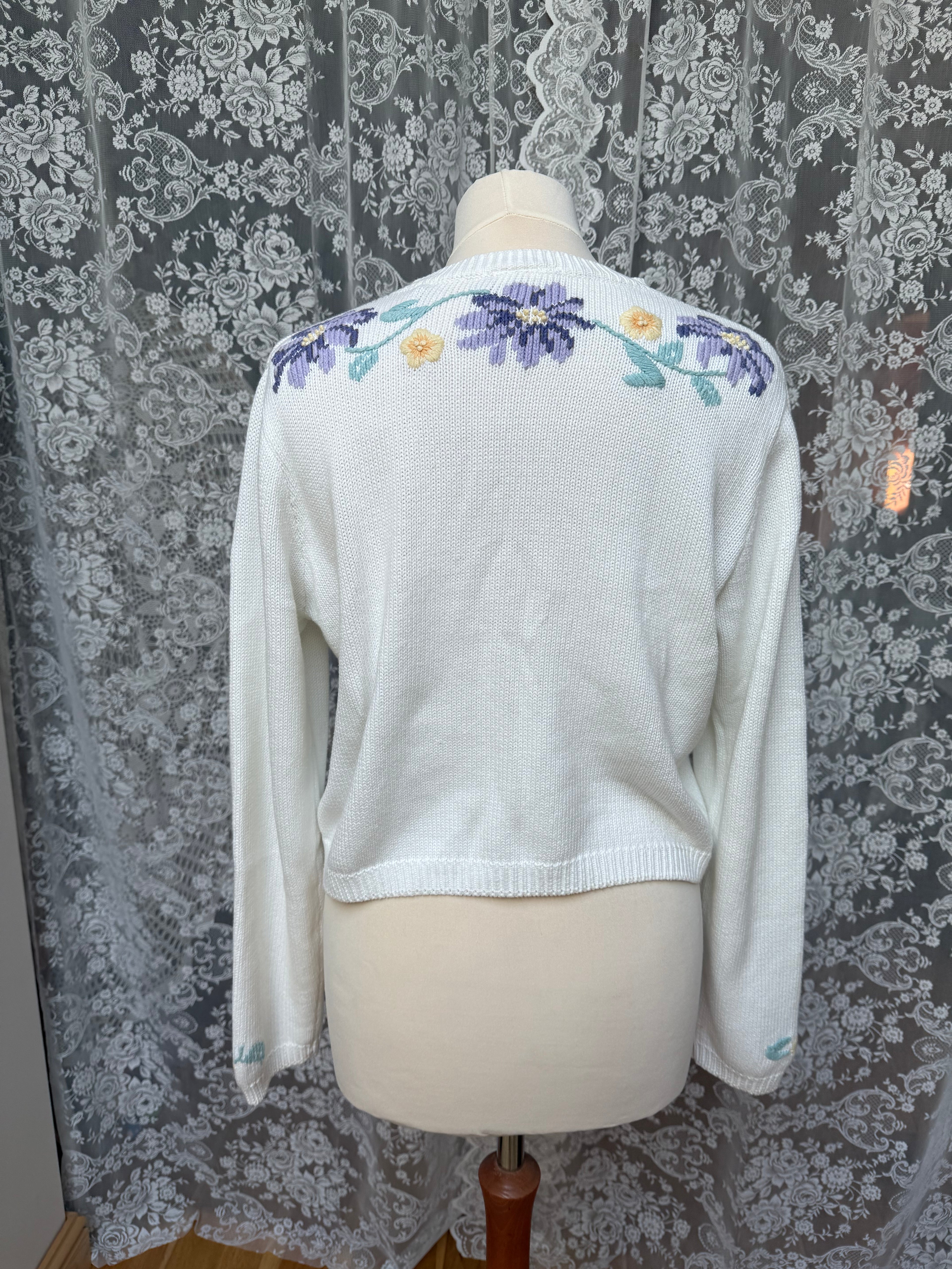 Pretty Petals: 1970s Laura Ashley Vintage Floral Cardigan