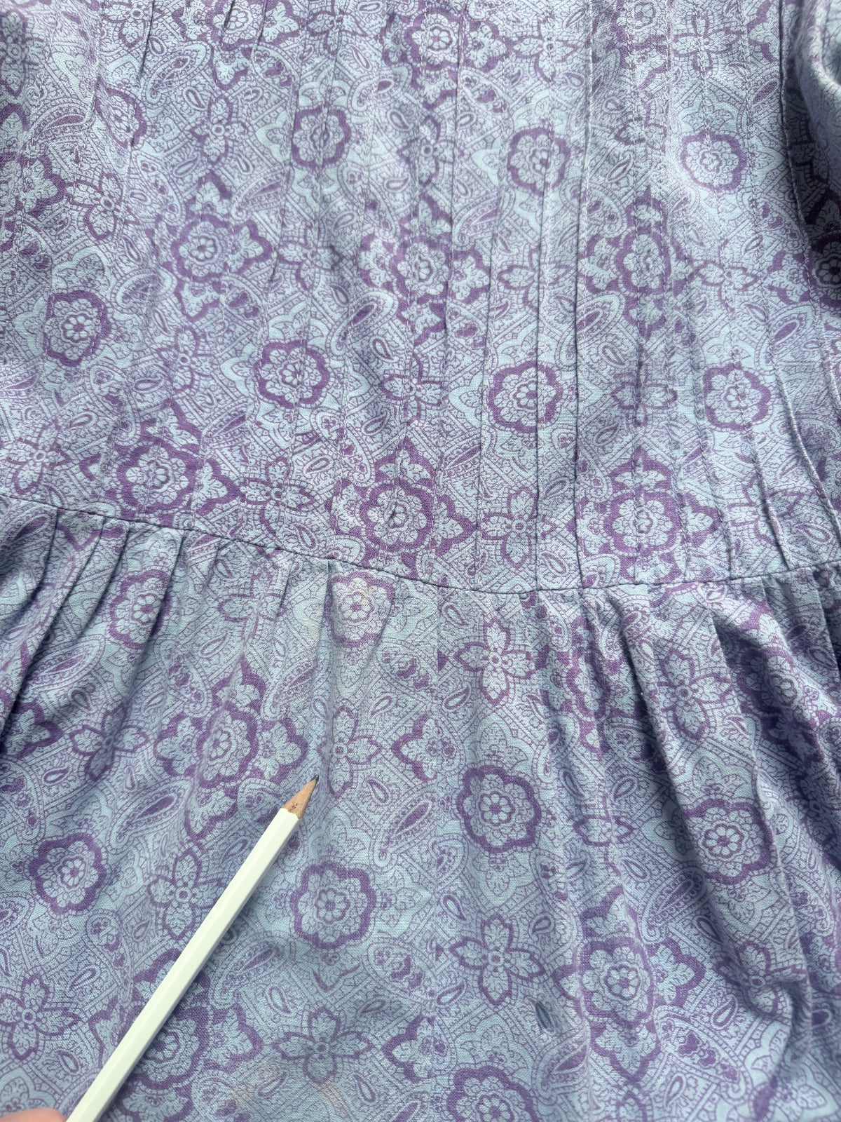 Vintage 1970s Laura Ashley Purple Floral Prairie Maxi Dress