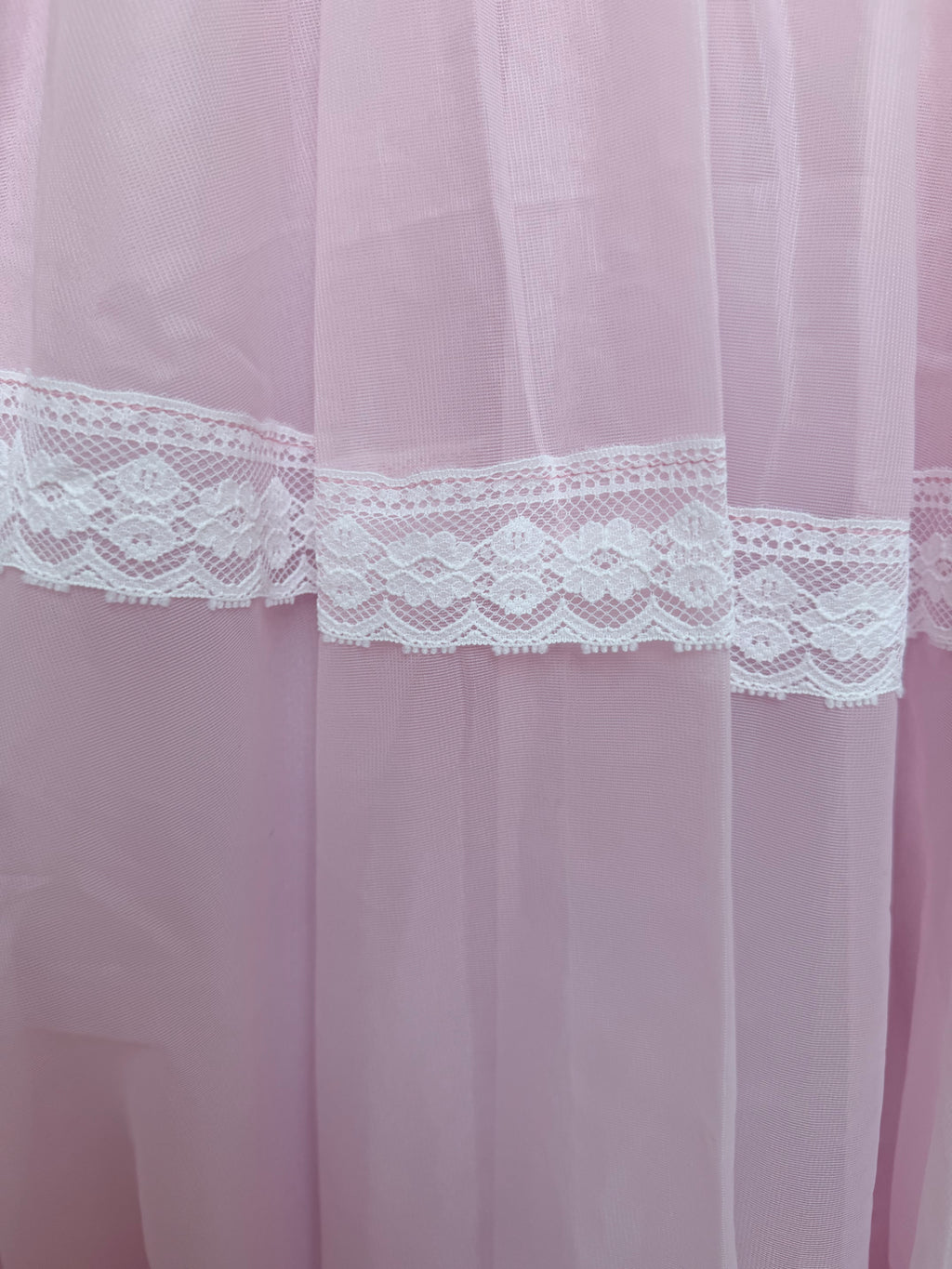 Vintage 1970s Prairie Baby Doll Dress in Pink