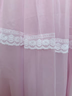 Vintage 1970s Prairie Baby Doll Dress in Pink