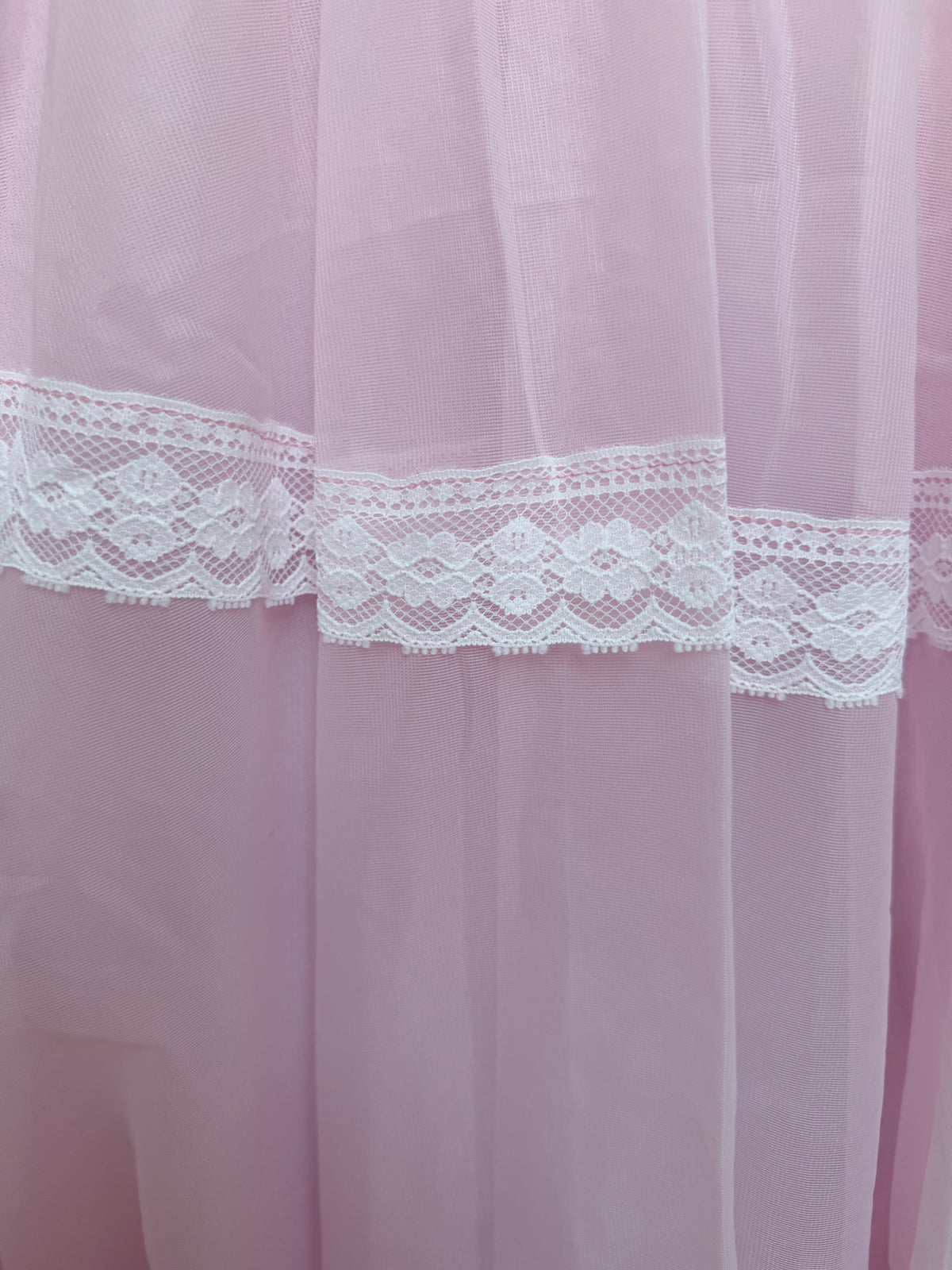 Vintage 1970s Prairie Baby Doll Dress in Pink