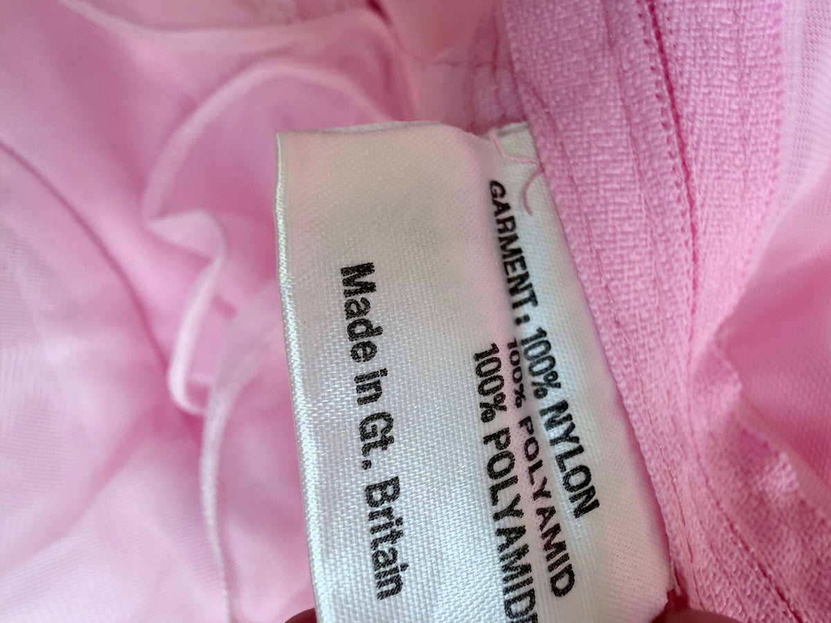 Vintage 1970s Prairie Baby Doll Dress in Pink