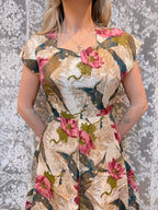 Antique Vintage Late 1930s/Early 1940s Antique Floral Dress