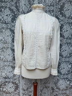 The Royalty: Laura Ashley Vintage 1970s High Neck Edwardian Blouse