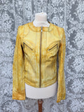 Vintage 1990s Y2K Tie Dye David Moore Leather Jacket