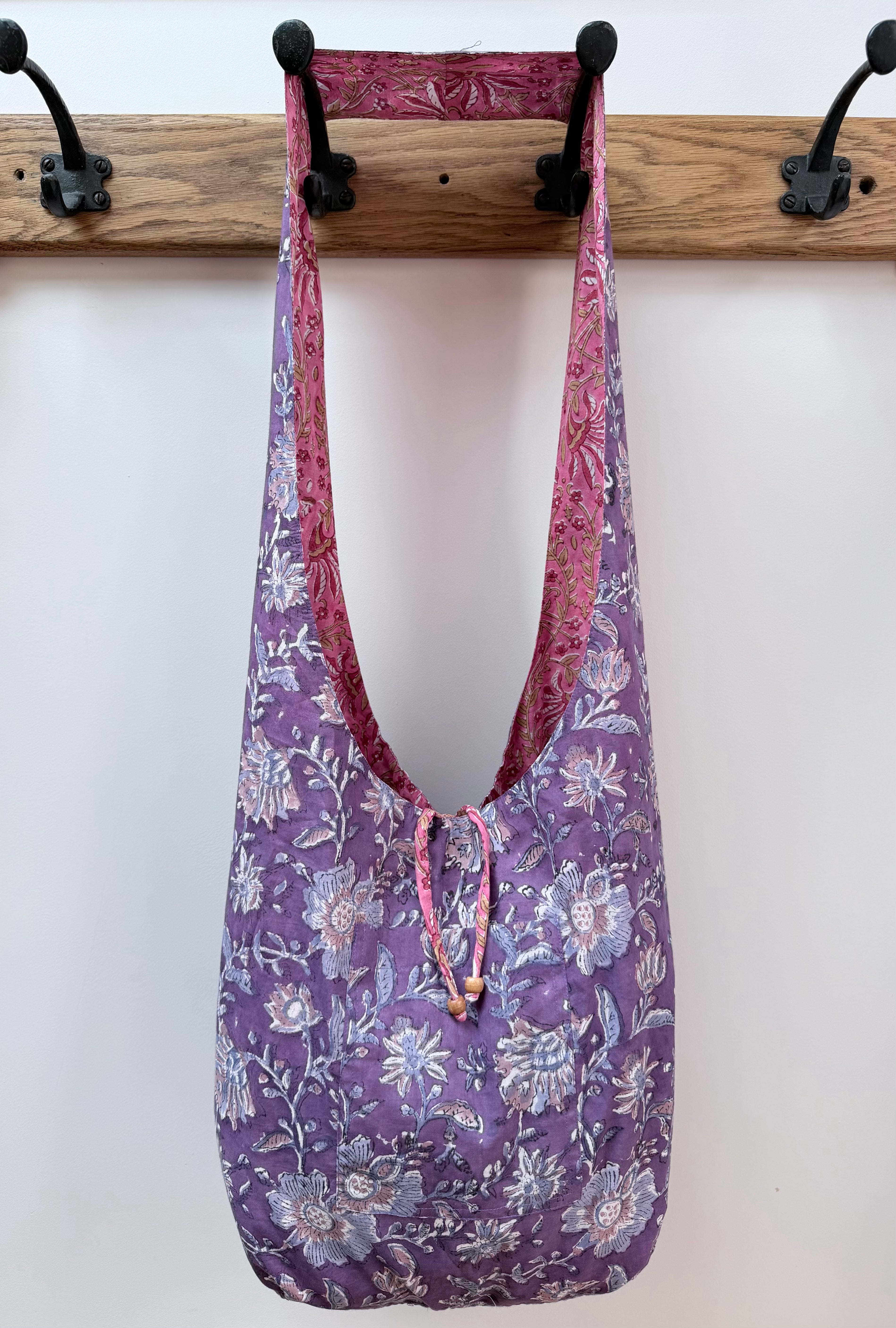 Reversible Harmony Indian Block Print Bag: 'The Florence'