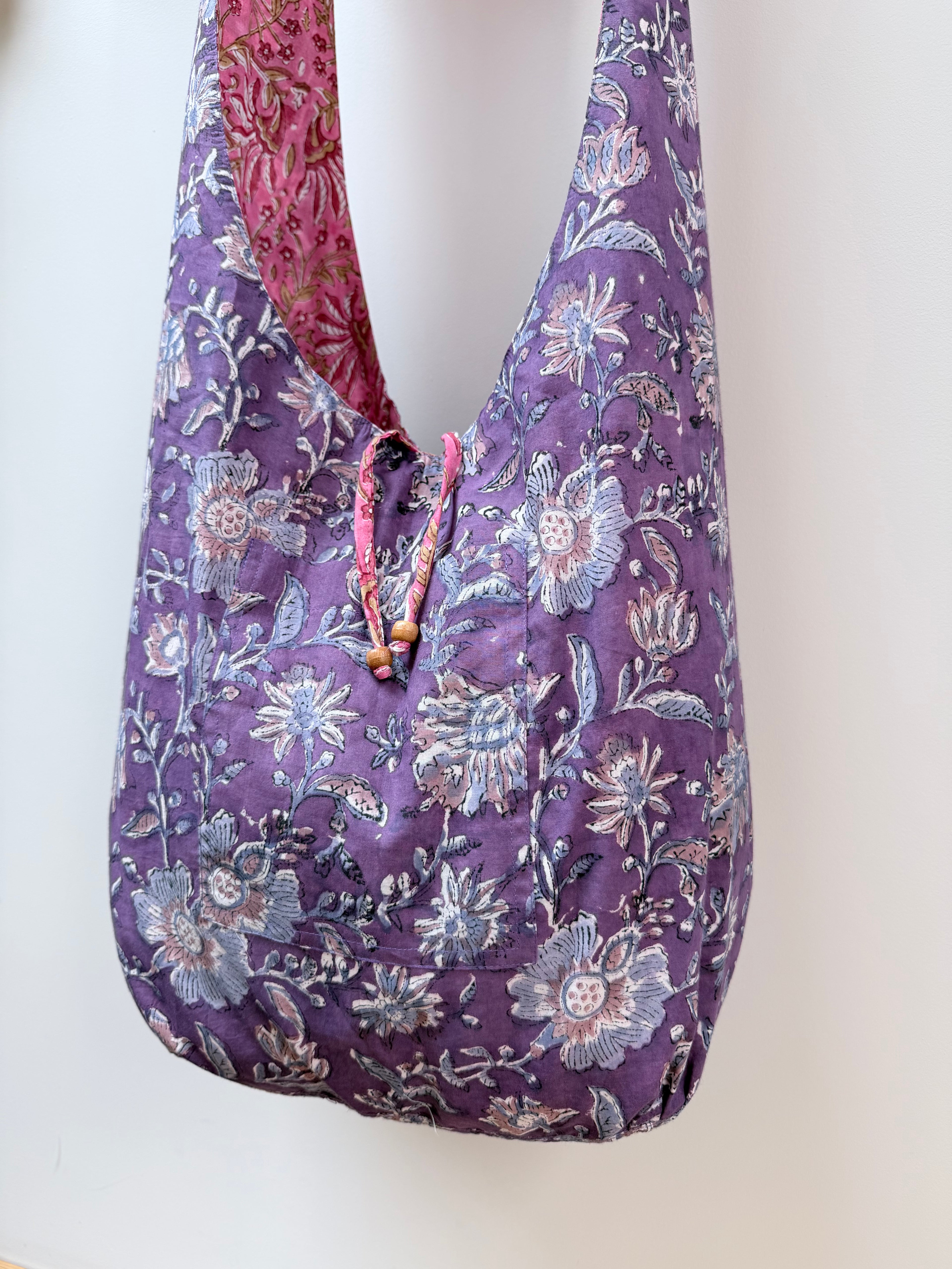 Reversible Harmony Indian Block Print Bag: 'The Florence'