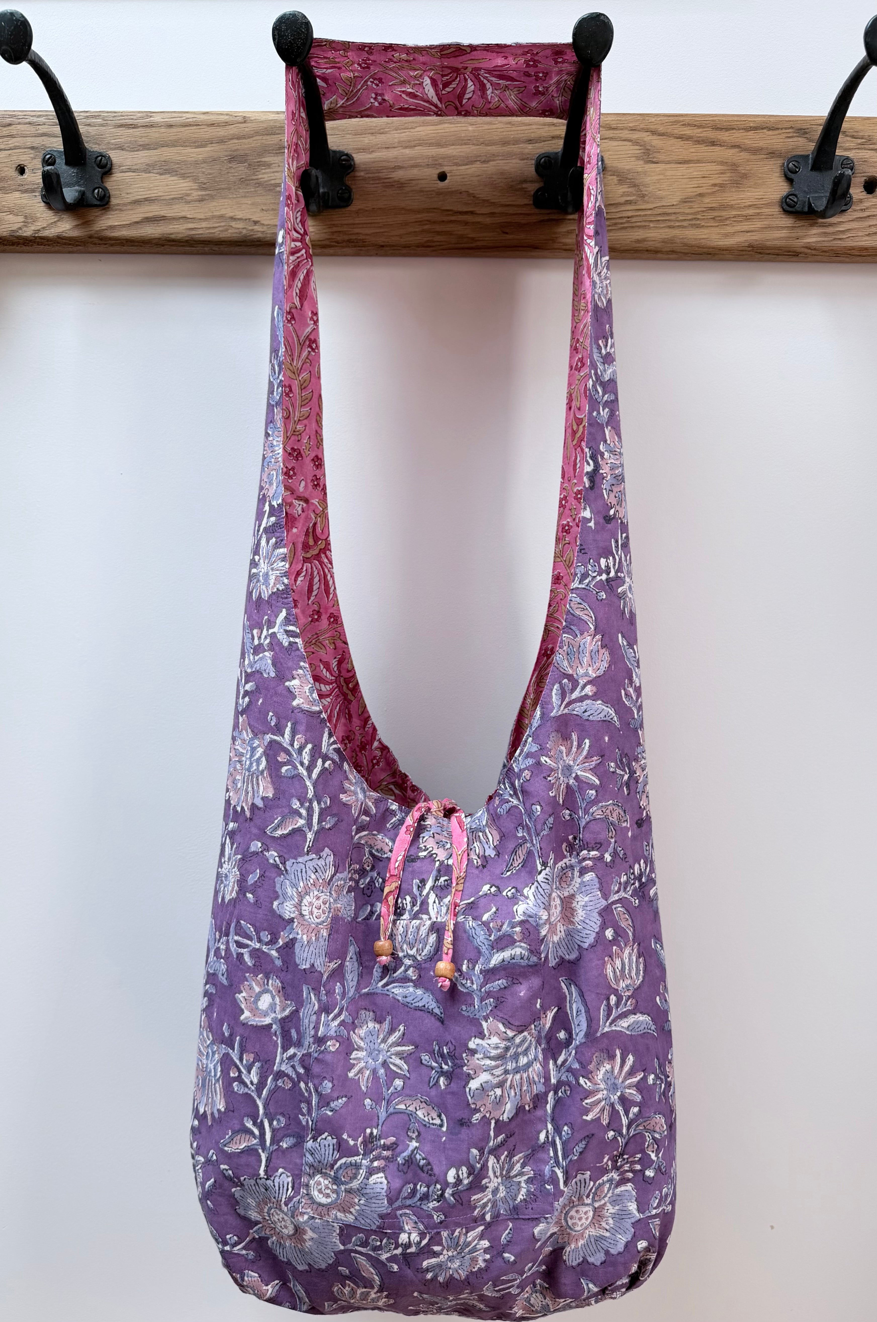 Reversible Harmony Indian Block Print Bag: 'The Florence'