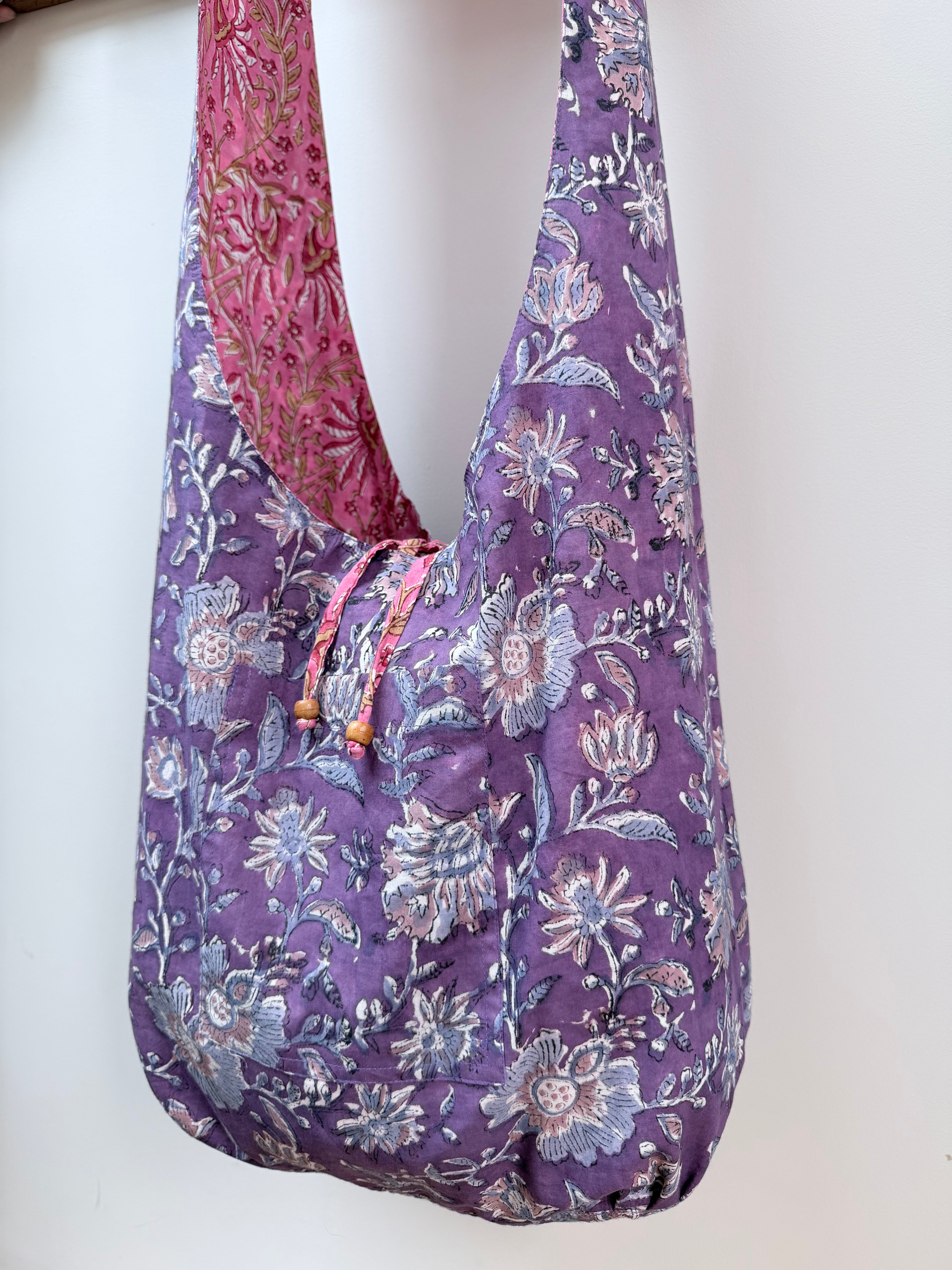 Reversible Harmony Indian Block Print Bag: 'The Florence'