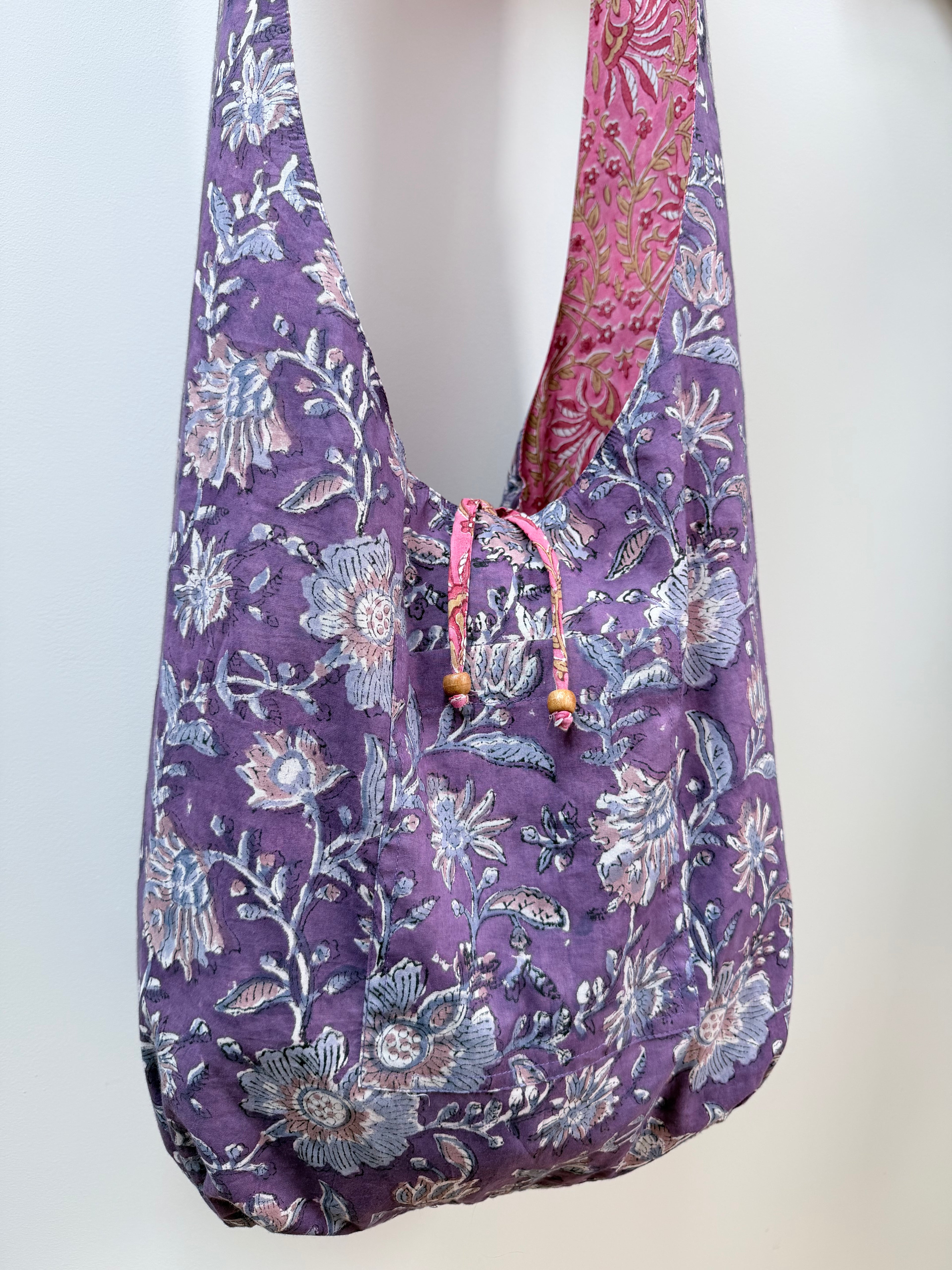 Reversible Harmony Indian Block Print Bag: 'The Florence'