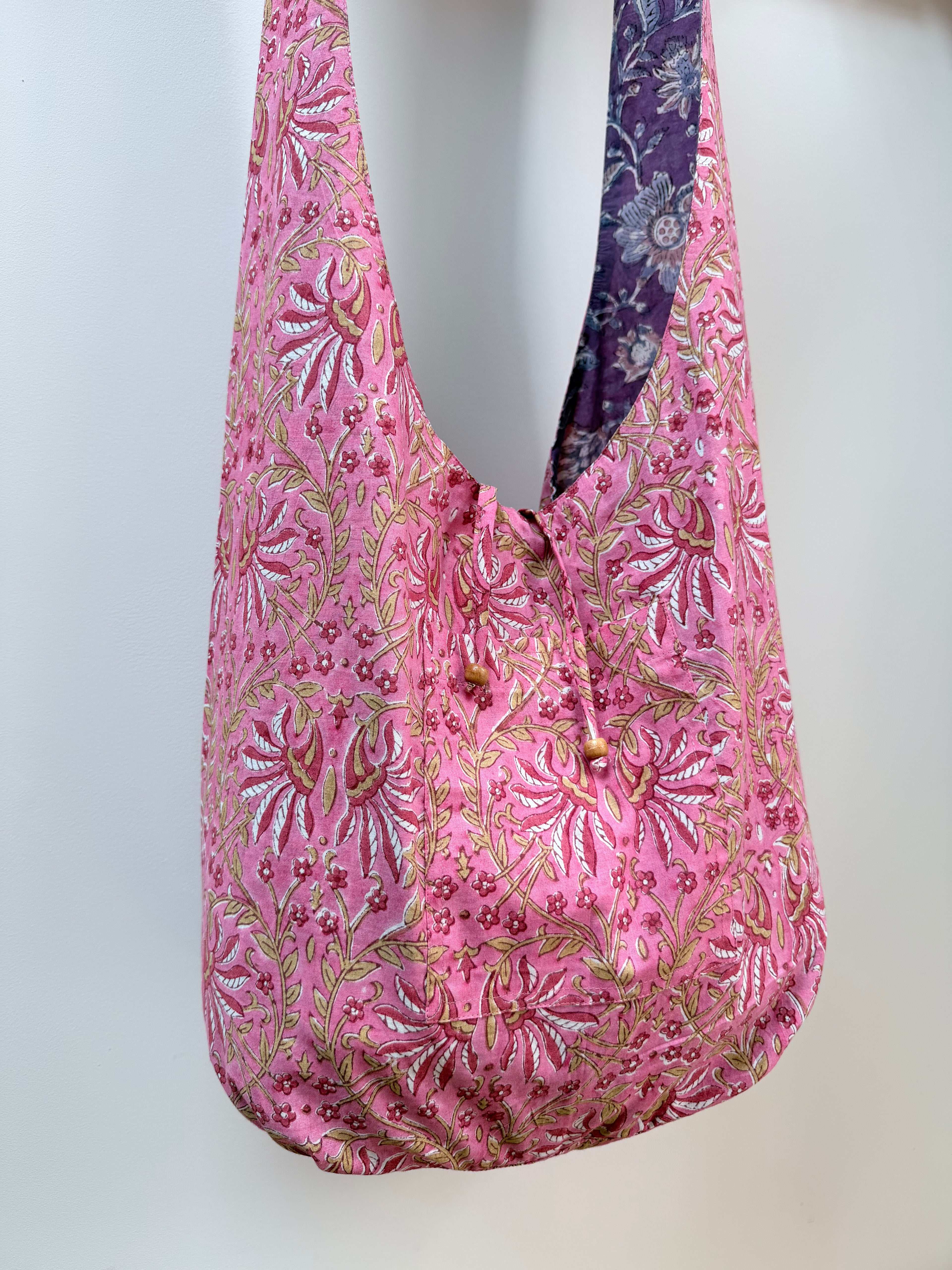 Reversible Harmony Indian Block Print Bag: 'The Florence'