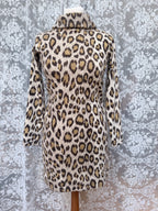 Extremely Rare 1970s Pringle of Scotland Leopard Print Cashmere Polo Dress