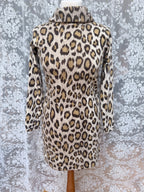 Extremely Rare 1970s Pringle of Scotland Leopard Print Cashmere Polo Dress
