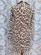 Extremely Rare 1970s Pringle of Scotland Leopard Print Cashmere Polo Dress
