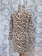 Extremely Rare 1970s Pringle of Scotland Leopard Print Cashmere Polo Dress