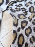 Extremely Rare 1970s Pringle of Scotland Leopard Print Cashmere Polo Dress
