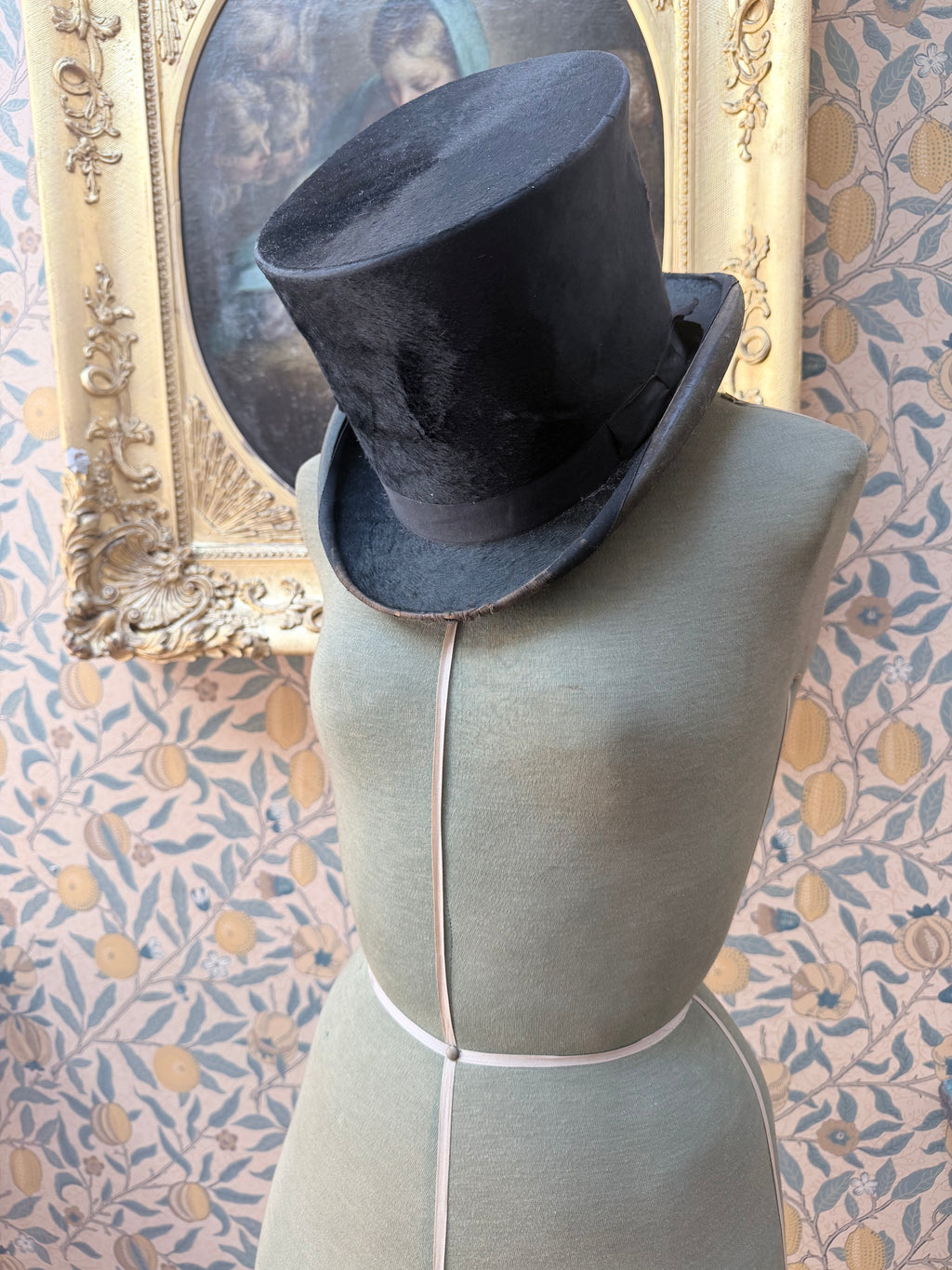 Antique 19th Century Witchy Black Top Hat | Gothic Victorian Collector’s Piece