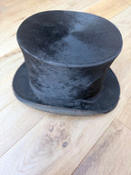 Antique 19th Century Witchy Black Top Hat | Gothic Victorian Collector’s Piece