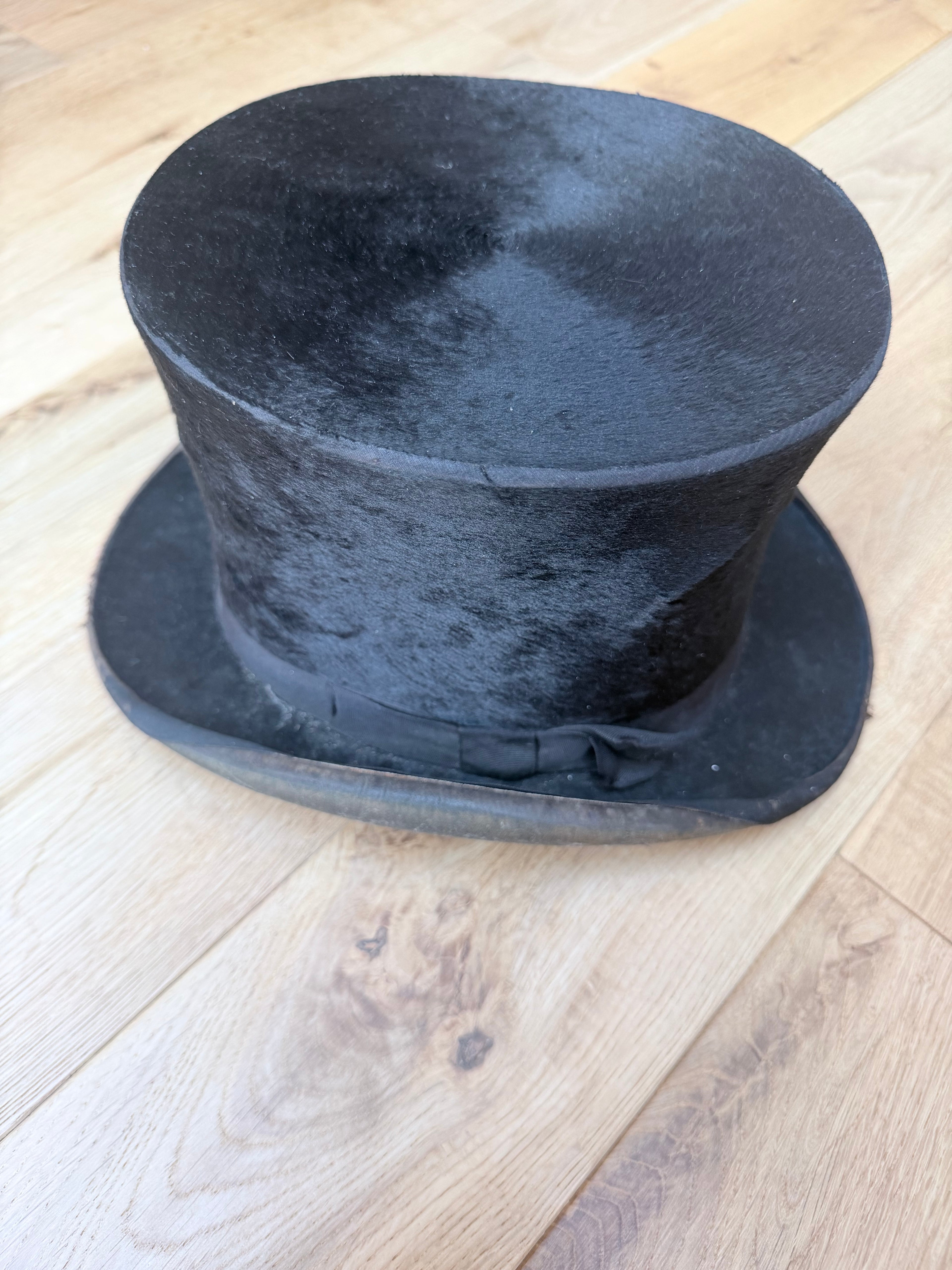 Antique 19th Century Witchy Black Top Hat | Gothic Victorian Collector’s Piece