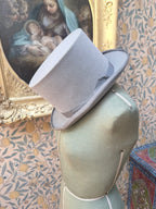 Vintage 1950s - 1970s Witchy Grey Felt Top Hat | A. Kritz Ltd London