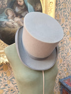 Vintage 1950s - 1970s Witchy Grey Felt Top Hat | A. Kritz Ltd London