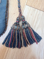 Rare Antique Victorian Edwardian Beadwork Fire Screen Banner with Tassels | c. 1890-1910