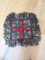 Antique Hungarian Matyó Hand Embroidered Floral Doily | c. 1890–1920