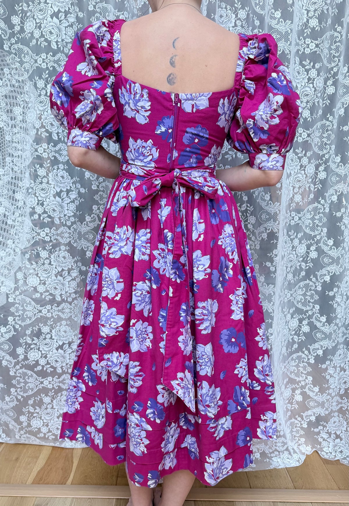 Vintage 1980s Laura Ashley Mutton Sleeve Dress