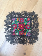 Antique Hungarian Matyó Hand Embroidered Floral Doily | c. 1890–1920