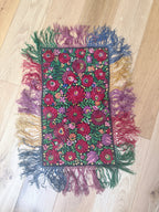 Antique Hungarian Matyó Hand Embroidered Floral Table Runner | c. 1890–1920