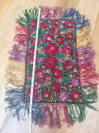Antique Hungarian Matyó Hand Embroidered Floral Table Runner | c. 1890–1920