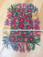 Antique Hungarian Matyó Hand Embroidered Floral Table Runner | c. 1890–1920