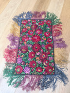 Antique Hungarian Matyó Hand Embroidered Floral Table Runner | c. 1890–1920