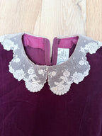 Vintage Laura Ashley Red Velvet Midi Dress