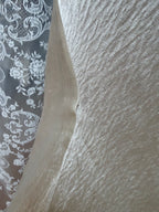 Antique Museum-Archived 1930s Silk Satin Cold-Shoulder Gown