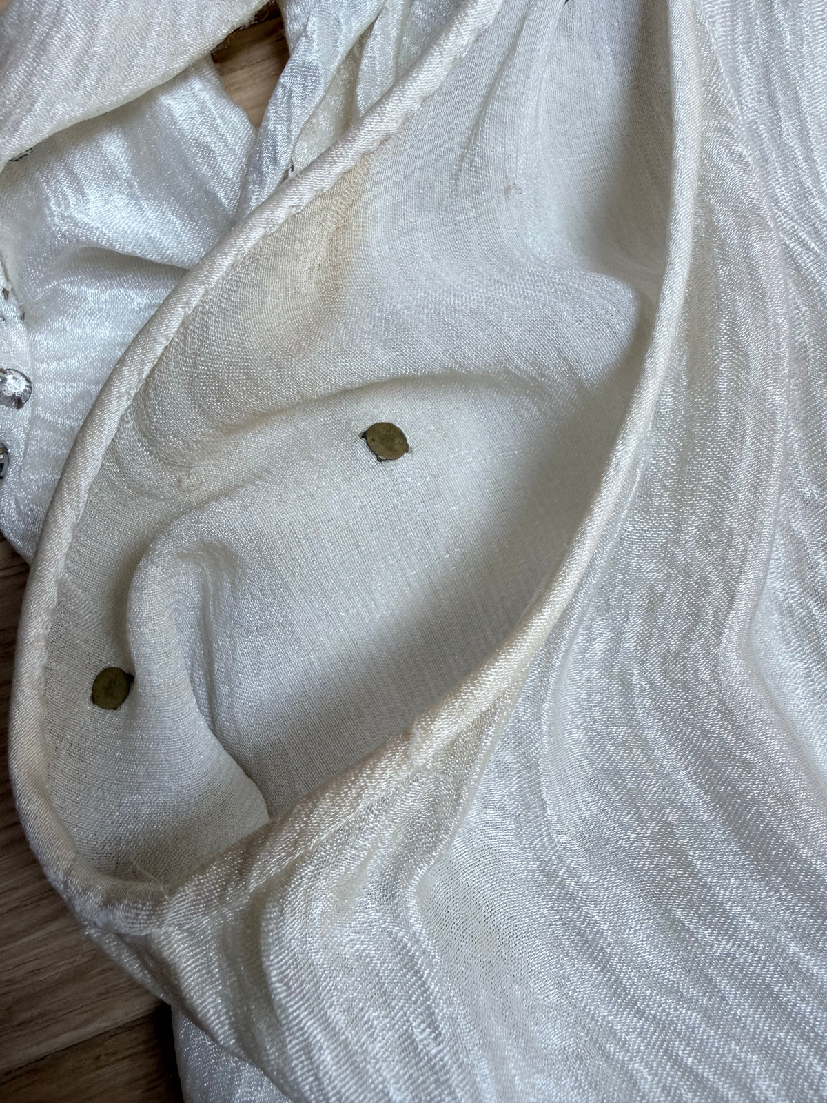 Antique Museum-Archived 1930s Silk Satin Cold-Shoulder Gown