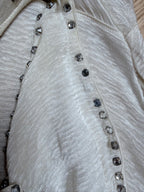 Antique Museum-Archived 1930s Silk Satin Cold-Shoulder Gown