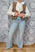 Antique Ottoman Embroidered Waistcoat | Jimi Hendrix Bohemian Vest