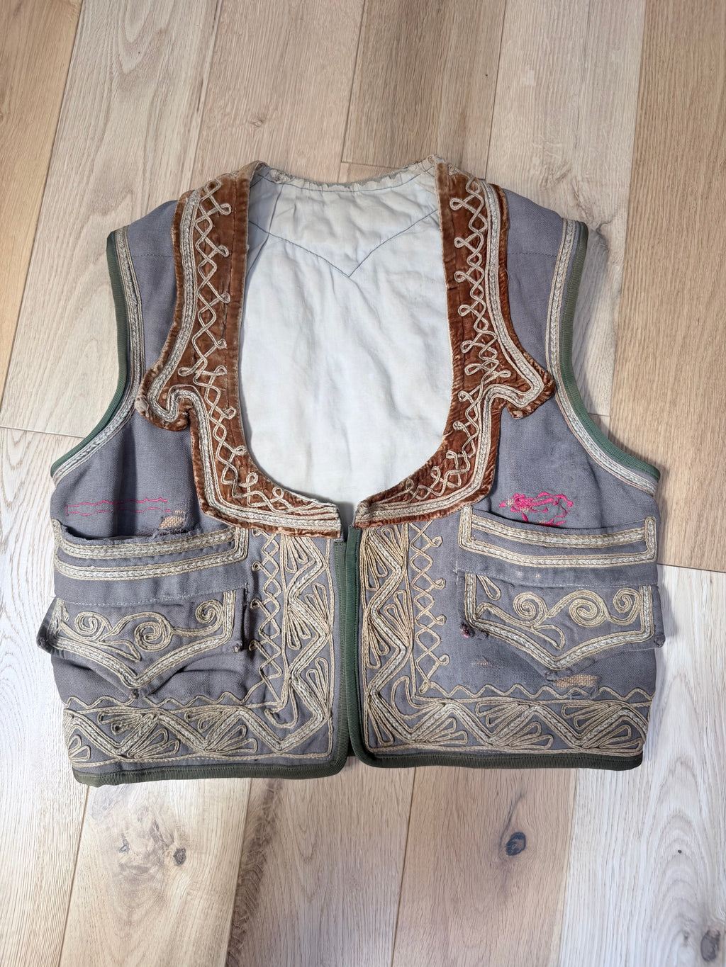 Antique Ottoman Embroidered Waistcoat | Jimi Hendrix Bohemian Vest