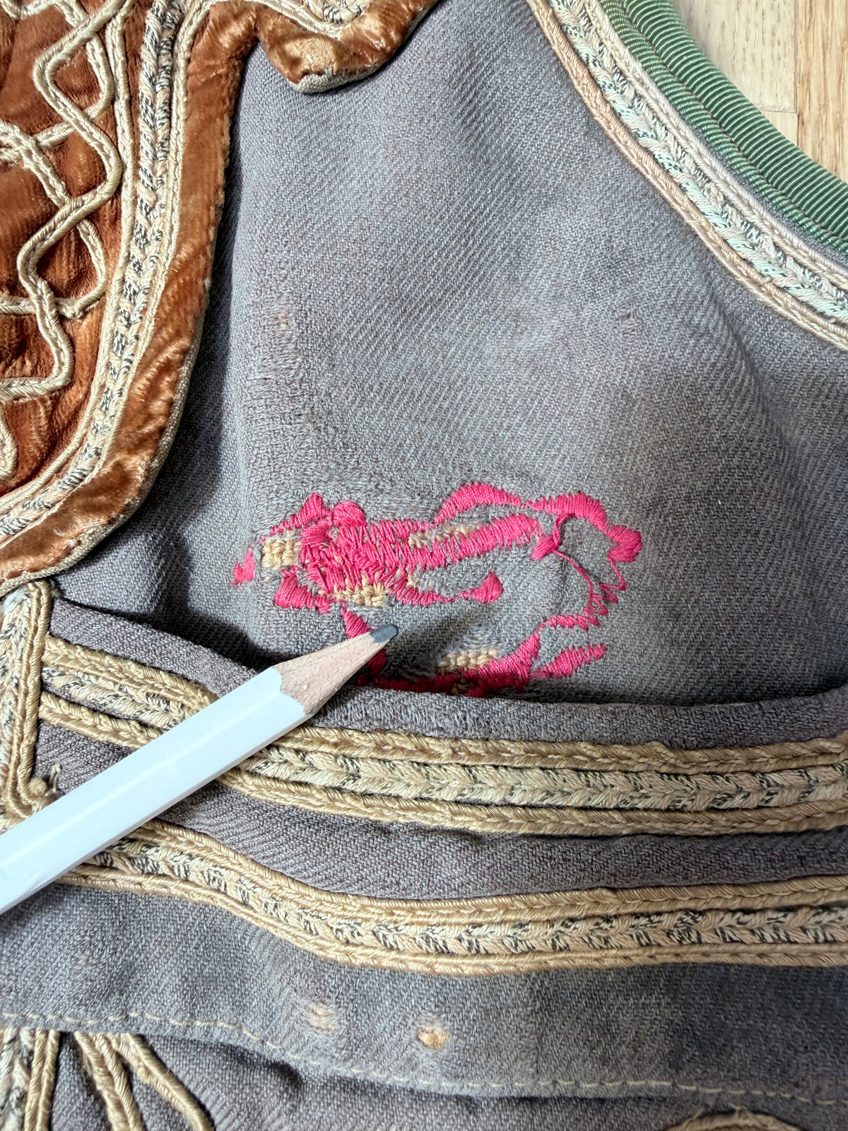 Antique Ottoman Embroidered Waistcoat | Jimi Hendrix Bohemian Vest