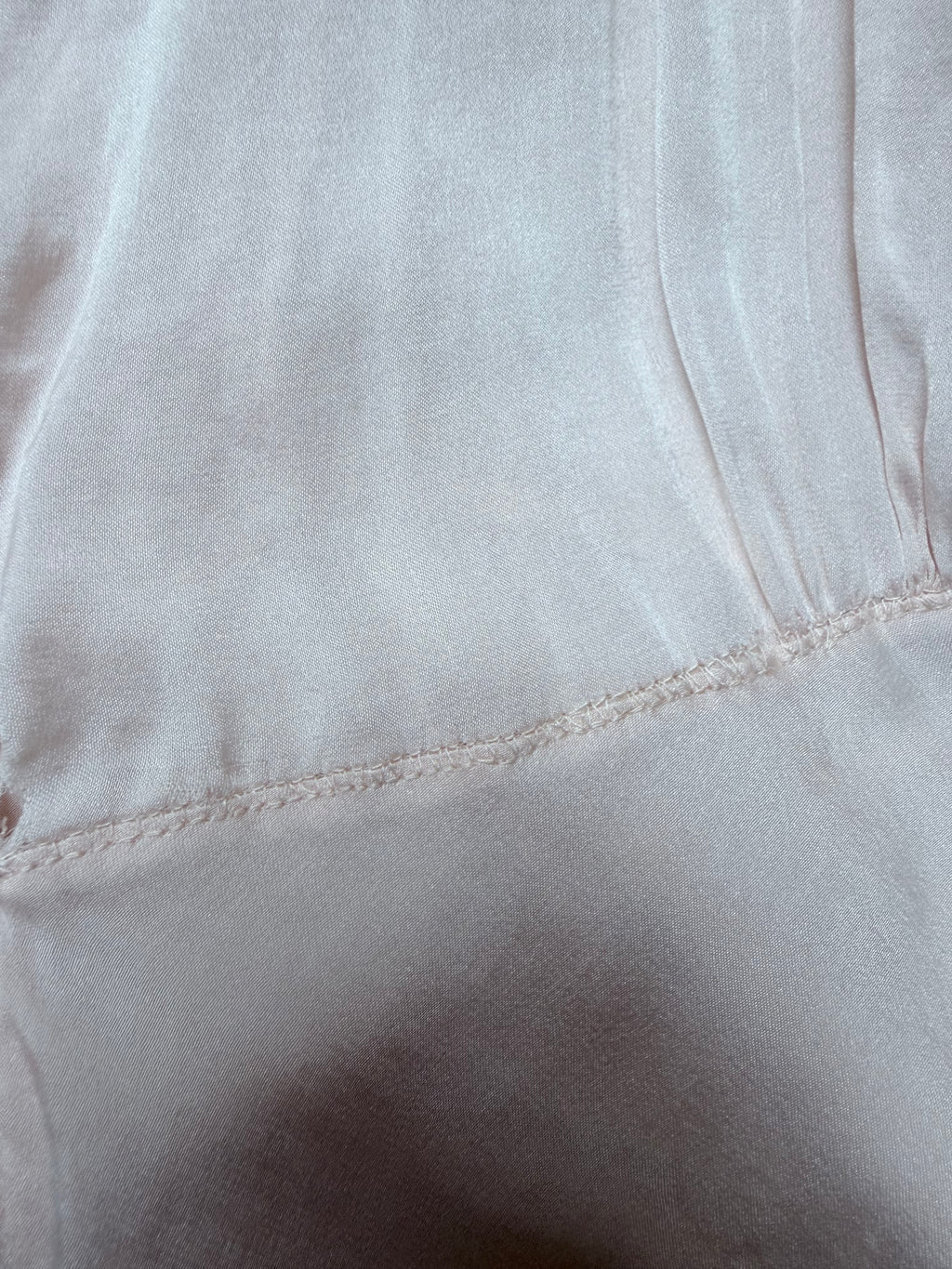Rare Antique 1920s/1930s Silk Gown with Hand-Scalloped Details