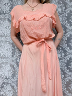 Antique Vintage 1930s Italian Silk & Broderie Anglaise
