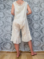 Antique 1890-1910 Victorian Cotton Lace Jumpsuit Bloomers