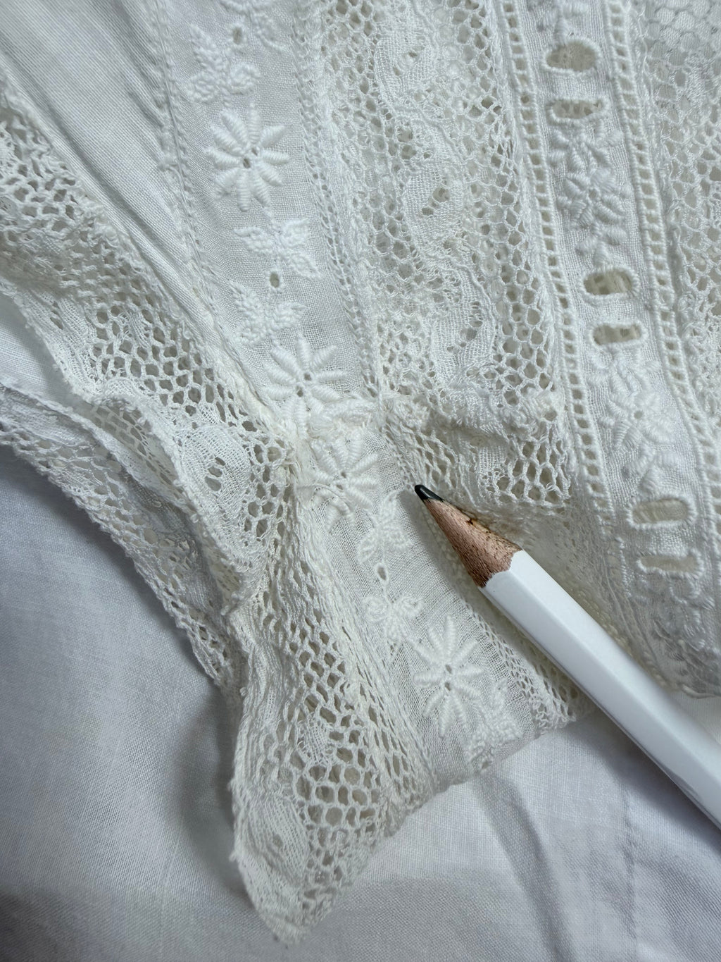 Antique 1890-1910 Victorian Cotton Lace Jumpsuit Bloomers