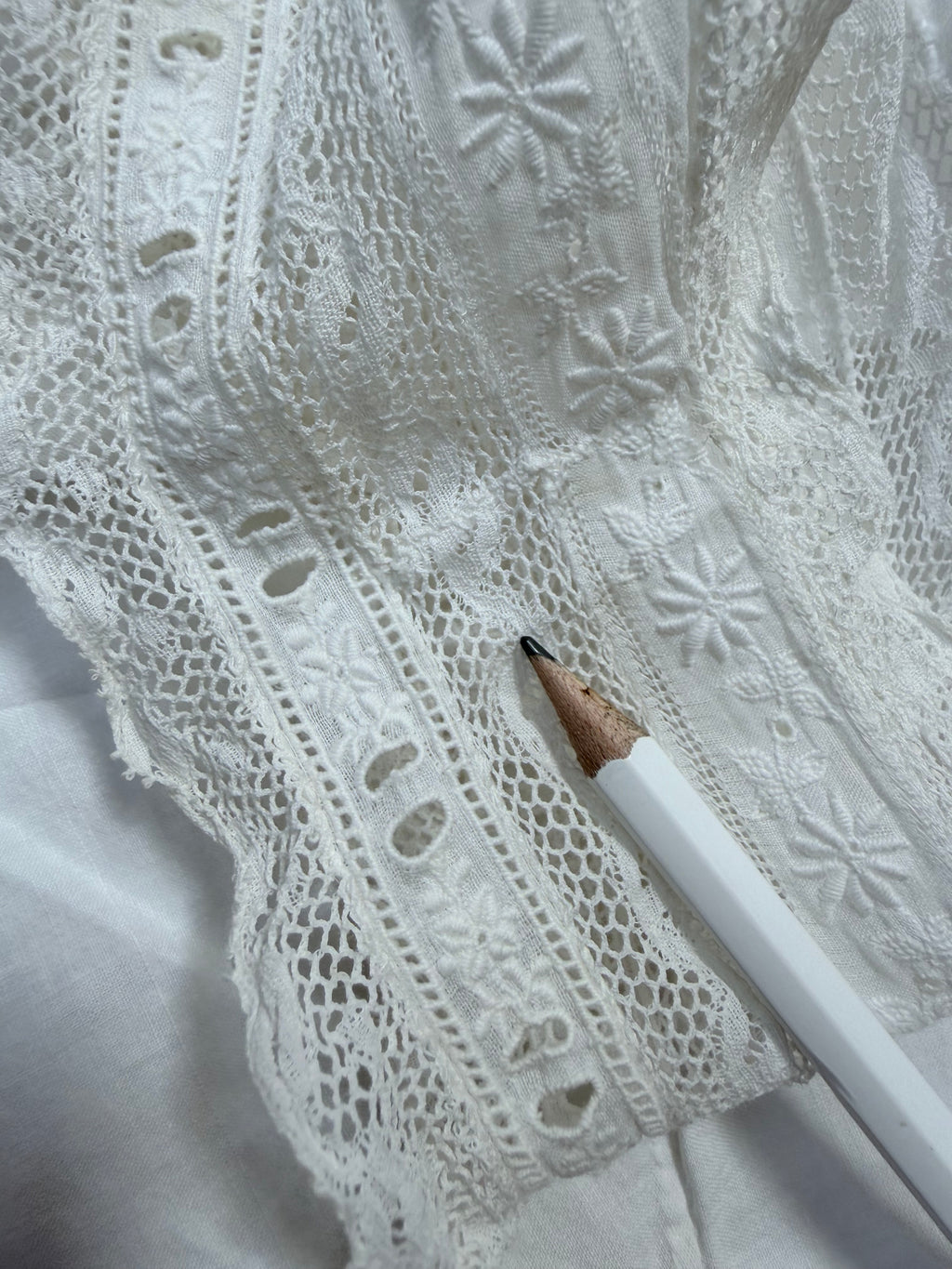 Antique 1890-1910 Victorian Cotton Lace Jumpsuit Bloomers