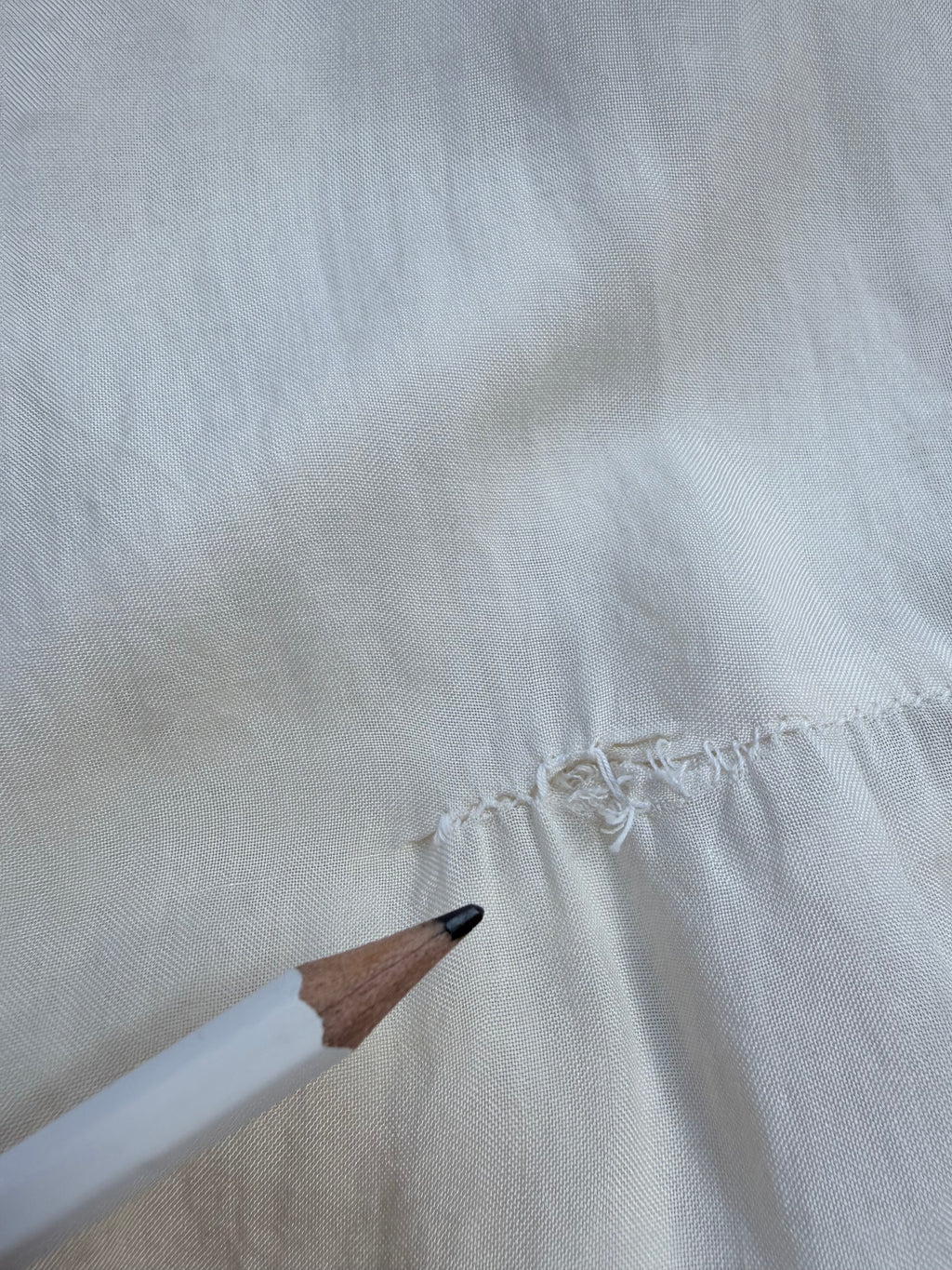 Antique 1920s Cream Cotton Slip Midi Dress with Lace Trim