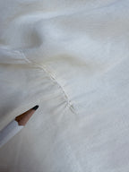 Antique 1920s Cream Cotton Slip Midi Dress with Lace Trim